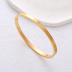 European polished plain circle single diamond bracelet for women minimalist stylish accessory&nbsp;GW1668-2
