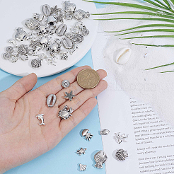 60Pcs 12 Styles Tibetan Style Alloy Beads&nbsp;FIND-PA0001-35