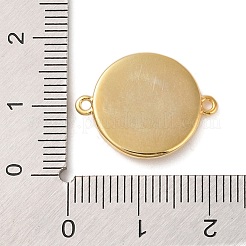 Rack Plating Brass Flat Round Connector Charms&nbsp;KK-P261-04P