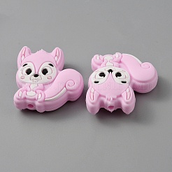 Squirrel Food Grade Eco-Friendly Silicone Beads&nbsp;SIL-WH0012-030E