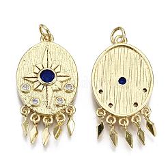Brass Micro Pave Colorful Cubic Zirconia Pendants&nbsp;ZIRC-S067-097-NF