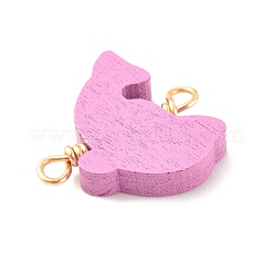 Spray Painted Wood Connector Charms&nbsp;PALLOY-JF01427-05