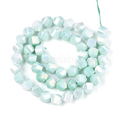 Anti-Tarnish Electroplate Glass Beads Strands&nbsp;GLAA-T025-8mm-14D