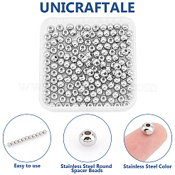 304 Stainless Steel Round Spacer Beads&nbsp;STAS-UN0058-86C-P
