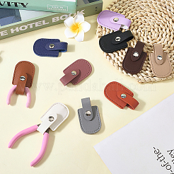10Pcs 10 Colors Arch Shaped Imitation Leather Nail Clipper Cases&nbsp;DIY-CL0002-28A