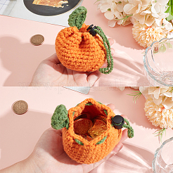 1Pc Tangerine Woolen Crochet Wallets&nbsp;AJEW-NB0005-93