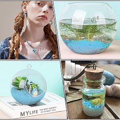 Transparent Electroplate Crushed Glass Craft&nbsp;GLAA-SC0001-98C-01