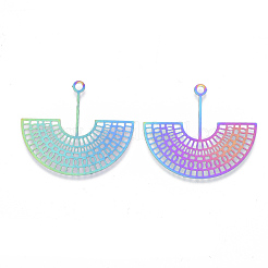 Ion Plating(IP) 201 Stainless Steel Filigree Pendants&nbsp;X-STAS-R102-32
