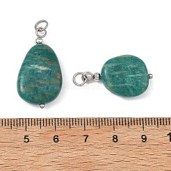 Natural Amazonite Pendants&nbsp;PALLOY-JF05881-02