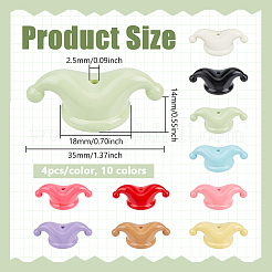 40Pcs 10 Colors Baking Paint Opaque Acrylic Beads&nbsp;TACR-PH0002-03