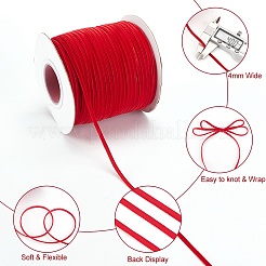 Polyester Velvet Ribbon for Gift Packing and Festival Decoration&nbsp;SRIB-M001-4mm-260