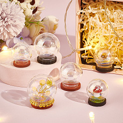 6 Sets 6 Styles Iridescent Glass Dome Cover&nbsp;DJEW-NB0001-36
