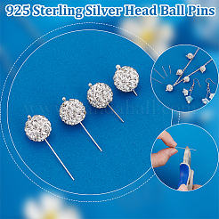 925 Sterling Silver Ball Pins&nbsp;FIND-PH0022-69A