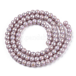 Electroplate Opaque Glass Beads Strands&nbsp;GLAA-T032-P4mm-AB07