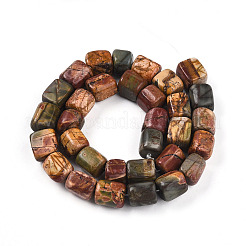 Natural Polychrome Jasper/Picasso Stone/Picasso Jasper Beads Strands&nbsp;G-T140-60A