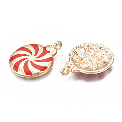 Rack Plating Alloy Enamel Pendants&nbsp;ENAM-T011-188