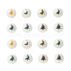 80Pcs 8 Colors Christmas Opaque Glass Beads&nbsp;EGLA-YW0001-03
