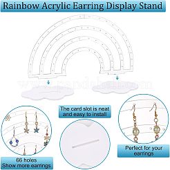 Acrylic Earring Display Stands&nbsp;EDIS-WH0029-11B
