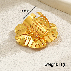Luxurious Iron Hollow Flower Wedding Cuff Ring for Bride&nbsp;VO5692