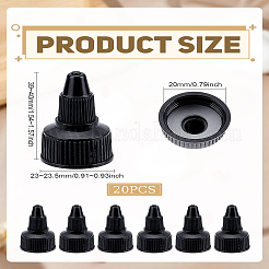 20Pcs Plastic Twist Bottle Cap&nbsp;FIND-LP0004-96A