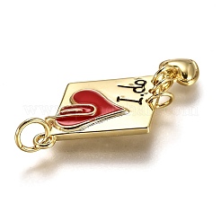 Brass Enamel Pendants&nbsp;KK-B026-14G