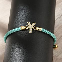 Adjustable Nylon Cord Bracelets&nbsp;X-BJEW-C096-01G-25