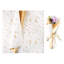 20 Sheets Plastic Gold Foil Flower Bouquets Wrapping Packaging&nbsp;DIY-TAC0025-13A
