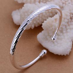 Brass Torque Bangles Cuff Bangles For Women&nbsp;BJEW-BB12407