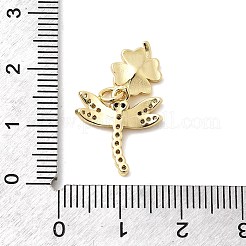 Brass Micro Pave Cubic Zirconia Pendants&nbsp;KK-H529-24G