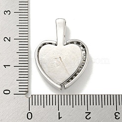 Rack Plating Brass Micro Pave Clear Cubic Zirconia Pendants&nbsp;KK-E114-06P