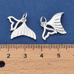 925 Sterling Silver Whale Tail Charms&nbsp;STER-P071-12S