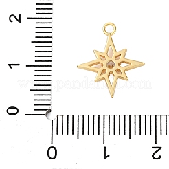 Brass Pave Clear Cubic Zirconia Pendants&nbsp;KK-V016-19G
