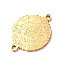 304 Stainless Steel The Seal of The Seven Archangels Connector Charms&nbsp;STAS-F367-11G