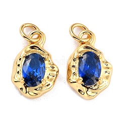 Brass Micro Pave Cubic Zirconia Pendant&nbsp;ZIRC-P089-19G-D