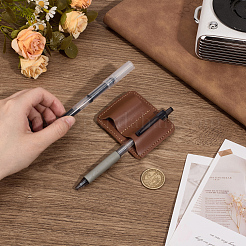 1Pc Imitation Leather Loss-Proof Portable Pen Holder&nbsp;AJEW-MA0001-12A