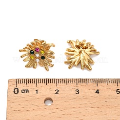 304 Stainless Steel Rhinestone Stud Earrings&nbsp;EJEW-P316-03G