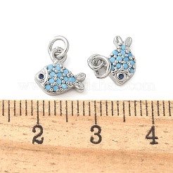 Brass Micro Pave Cubic Zirconia Pendants&nbsp;KK-U056-19P