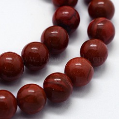 Natural Red Jasper Beads Strands&nbsp;G-I199-25-10mm