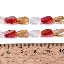 Electroplate Transparent Glass Beads Strands&nbsp;EGLA-N022-10A-C01