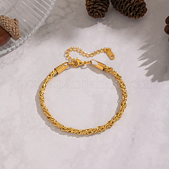 304 Stainless Steel Singapore Chain Bracelets for Women&nbsp;AF5599-1