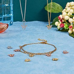 6Pcs 3 Colors Brass Micro Pave Cubic Zirconia Charms&nbsp;ZIRC-SZ0002-73