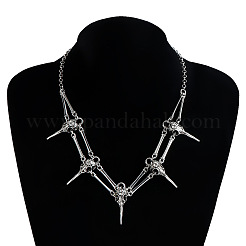 Vintage Gothic Alloy Raven Skull Choker Necklaces for Women&nbsp;WGB02EE-01