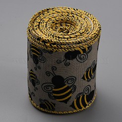 6 Yards Insect Theme Polyester Ribbon&nbsp;OCOR-WH0047-98C