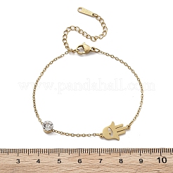 201 Stainless Steel Cable Chain Bracelets&nbsp;BJEW-H205-01A-G