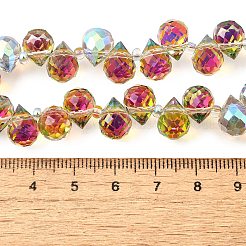 Electroplate Glass Beads Strands&nbsp;EGLA-D030-17Y