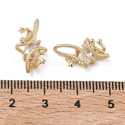 Brass Cubic Zirconia Pendants&nbsp;KK-C168-09G-01