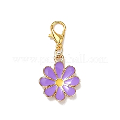 Alloy Enamel Flower Pendant Decorations&nbsp;HJEW-JM04325