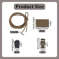Rubber National Flag Strap. Multi-Functional Outdoor Tactical Vest Backpack Accessories&nbsp;AJEW-OC0014-97A