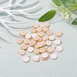 2 Sets 2 Styles Golden Plated Alloy Enamel Charms&nbsp;ENAM-YW0001-28A