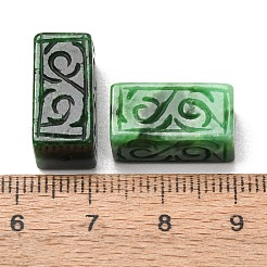 Dyed Natural Myanmar Jade Carved Beads&nbsp;GG-CBABA9C-07C